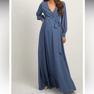Blue evening gown. Very light. Beautiful blue color! Brand new! Never worn.